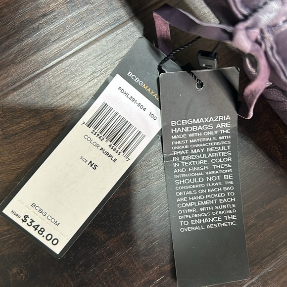 Luxe Unique Purple Leather Handbag - Picture 10 of 14